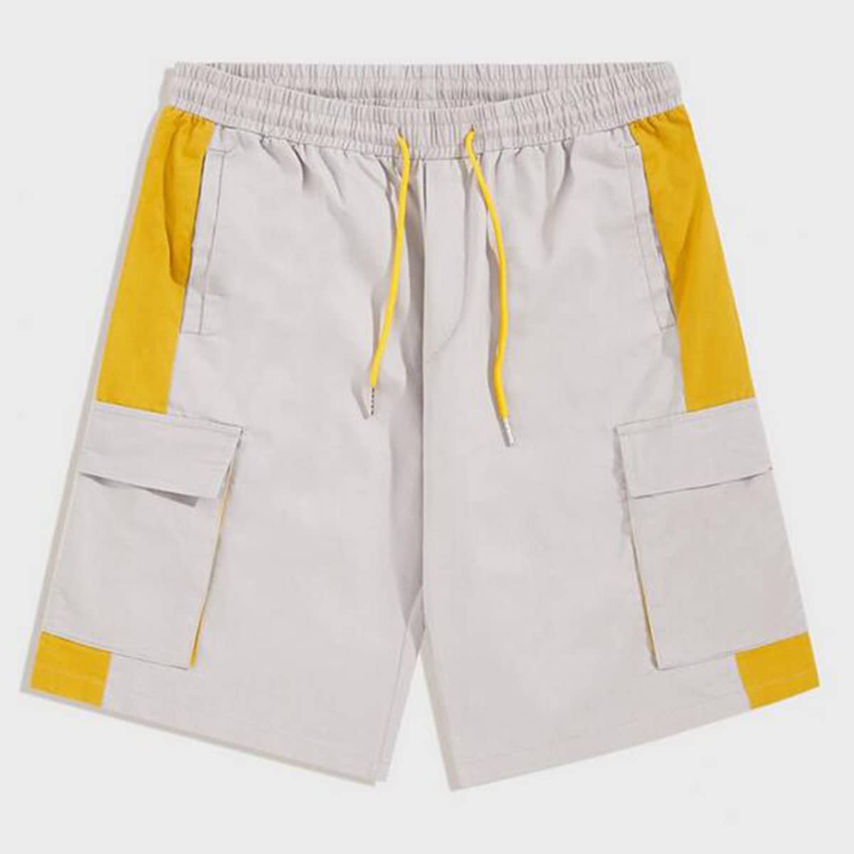 

Guys Flap Pocket Drawstring Cargo Shorts, Grey
