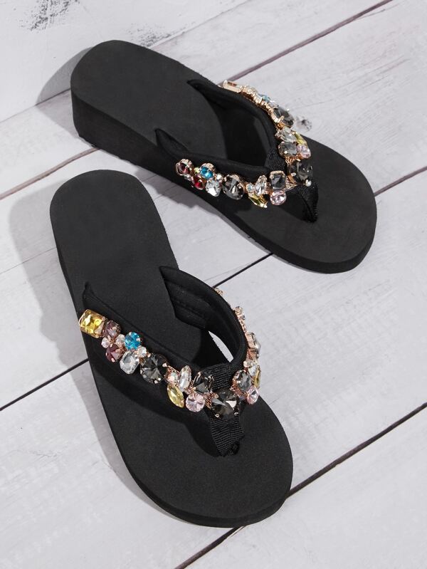 wide fit wedge flip flops