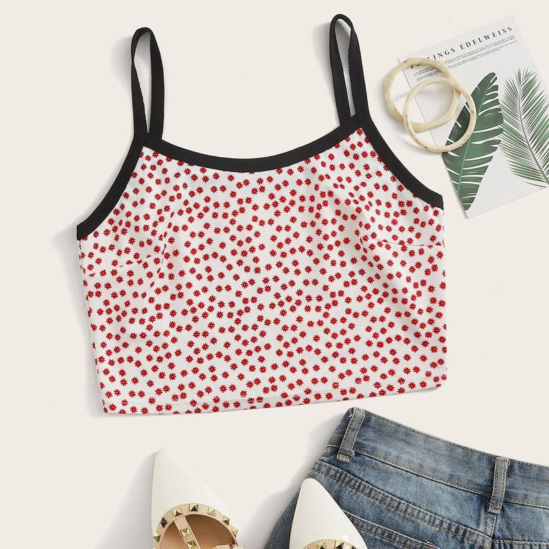 

Ditsy Floral Crop Cami, Multicolor