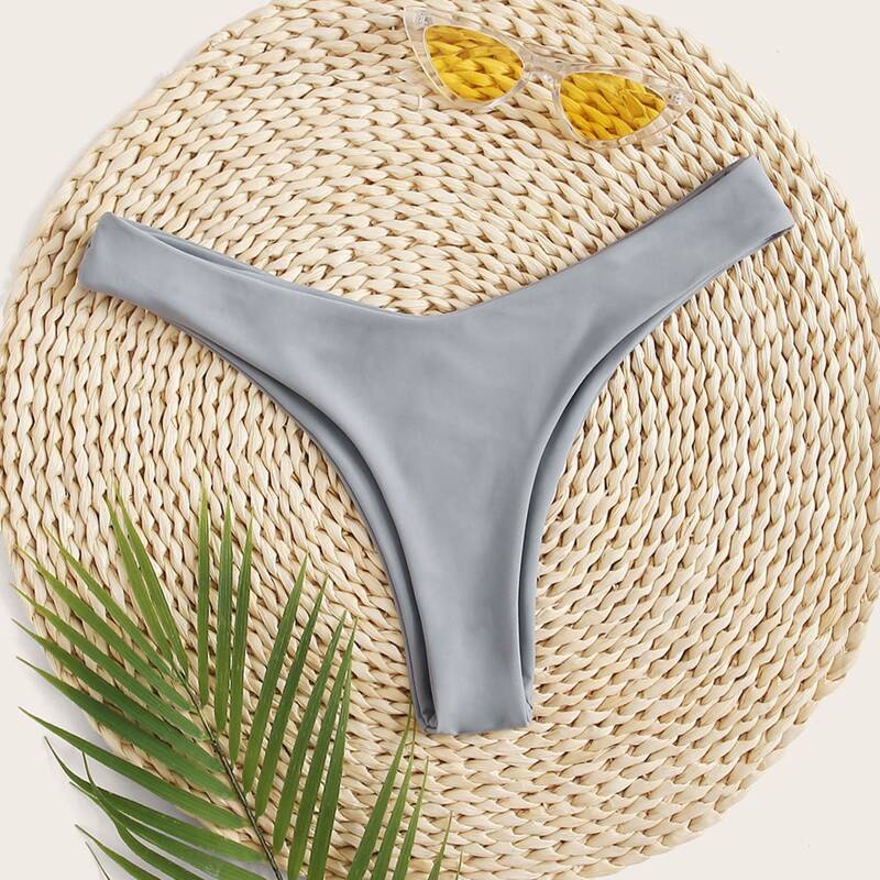 

High Cut Bikini Panty, Grey