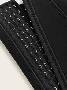 Belly Wrap Hook-and-loop Fastener Corset Shapewear - Black - View 3