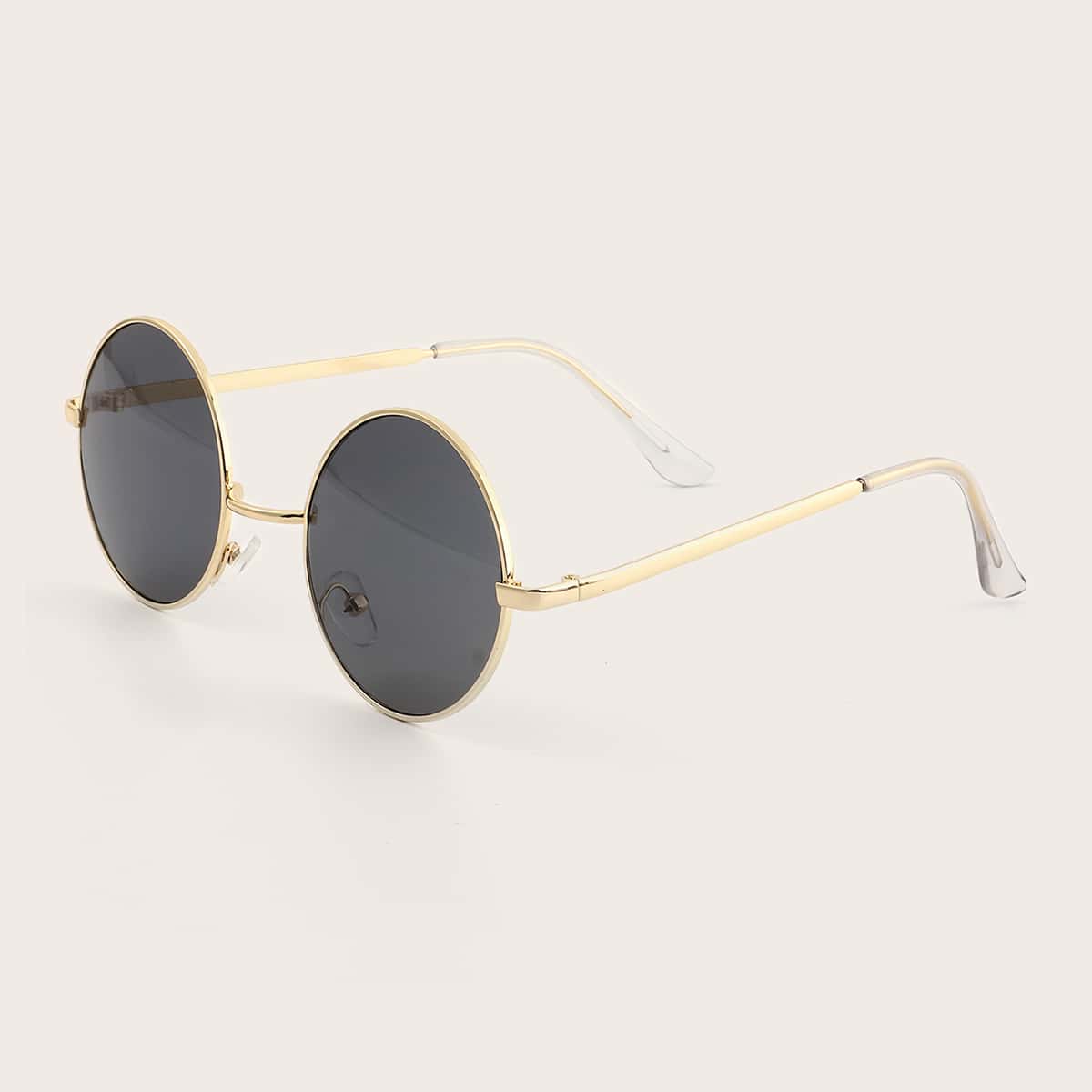 

Guys Round Metal Frame Sunglasses, Grey