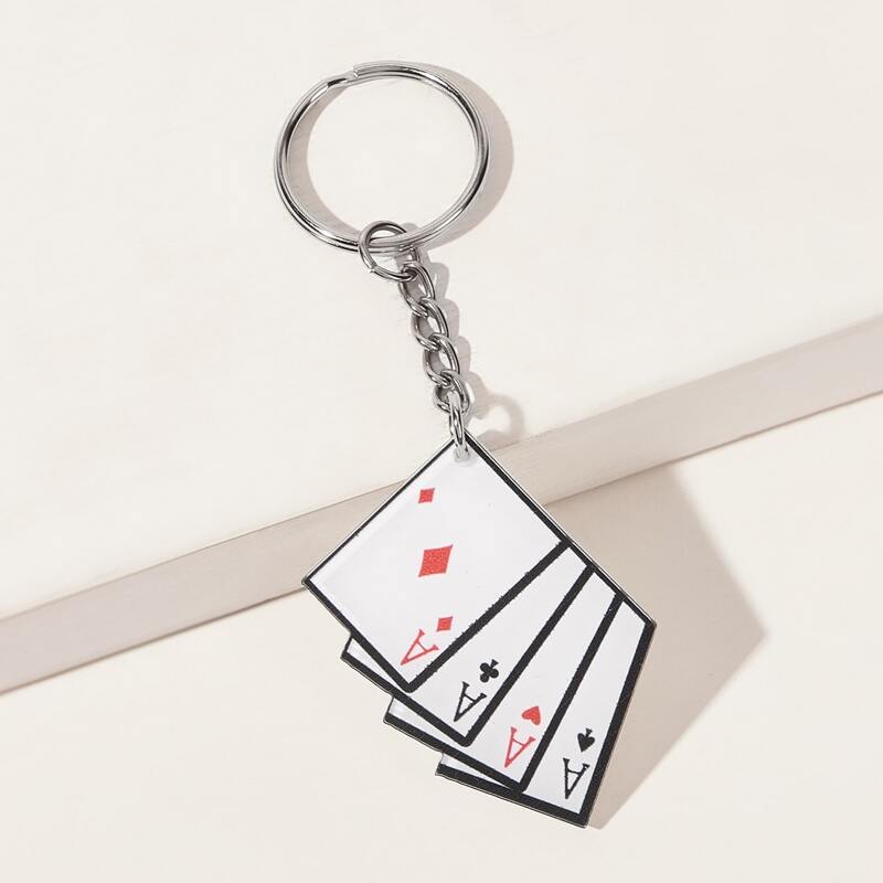 

Poker Charm Keychain, Multicolor