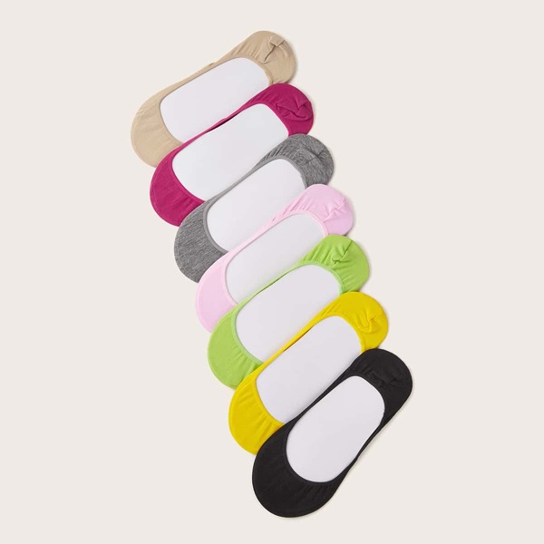 

7pairs Colorful Invisible Socks, Multicolor
