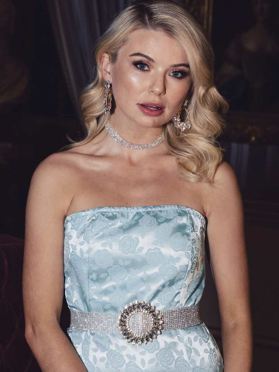 Wide Rhinestone Choker