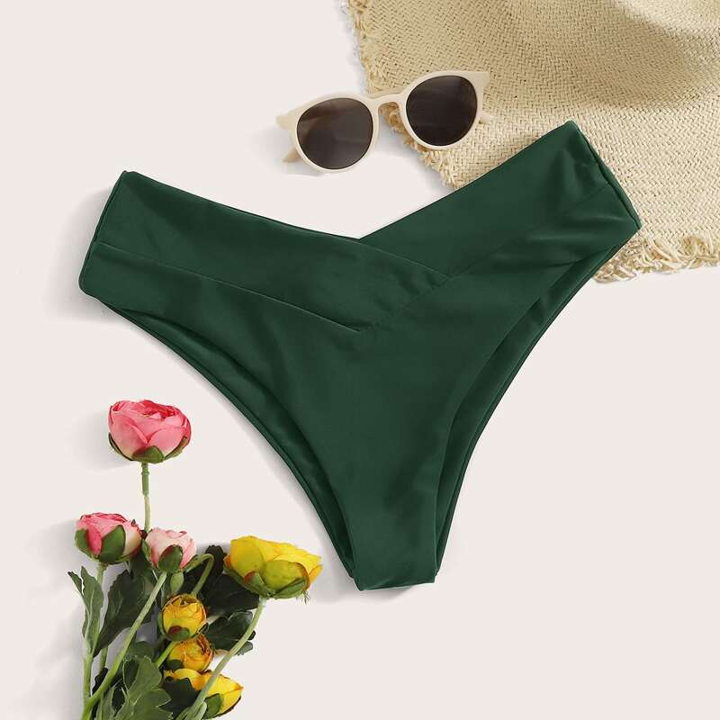 

High Cut Bikini Panty, Green