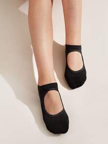 1 par Calcetines Yoga deportivos antideslizantes - Negro - Ver 1