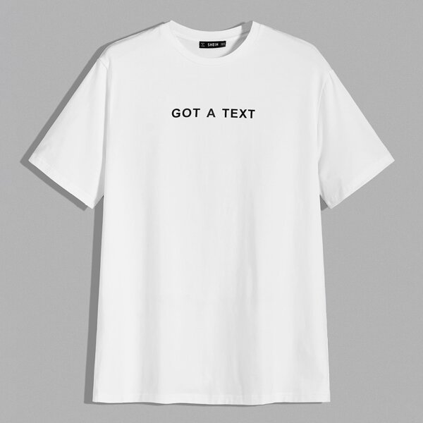 

Men Slogan Graphic Tee, White