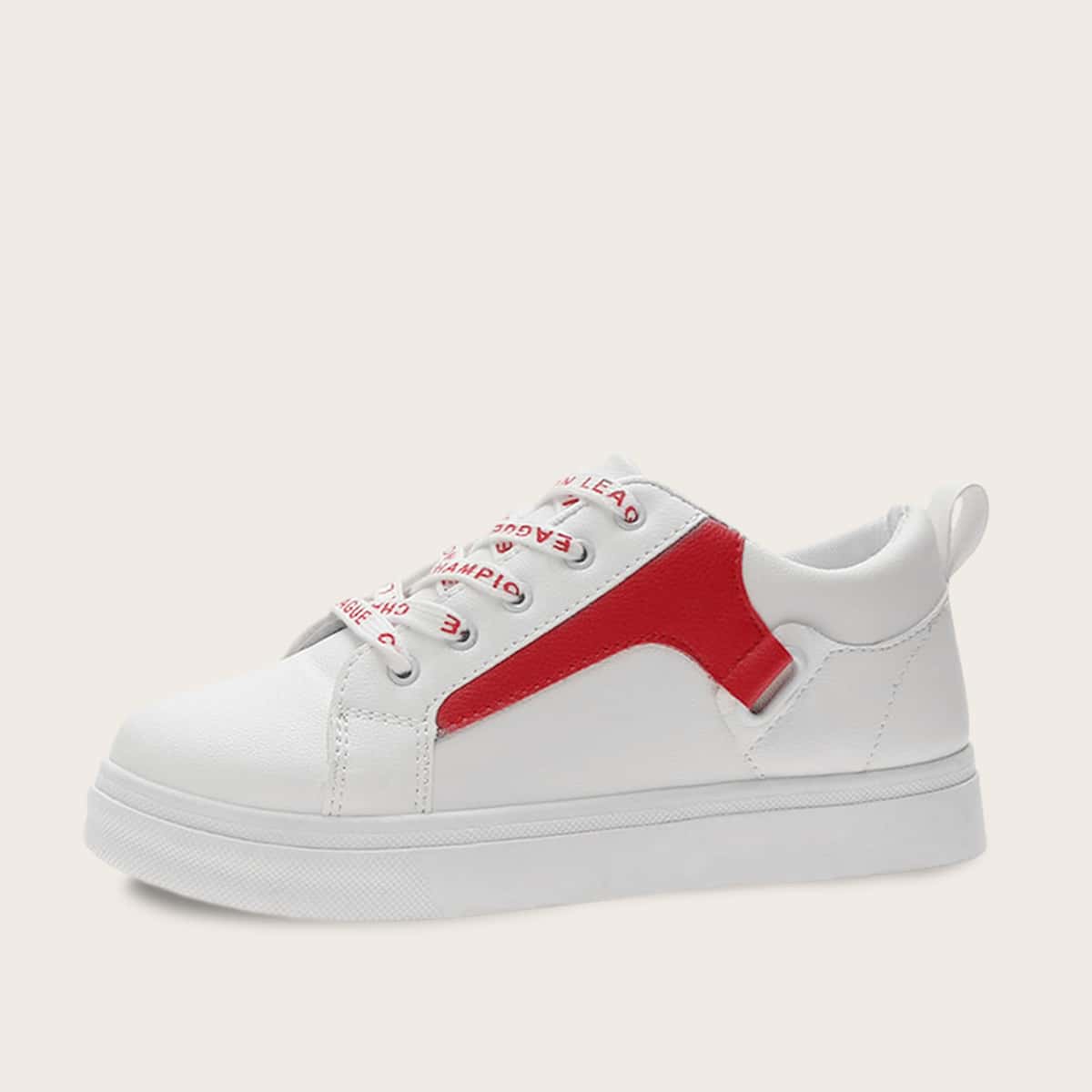 

Letter Graphic Lace-up Front Sneakers, White