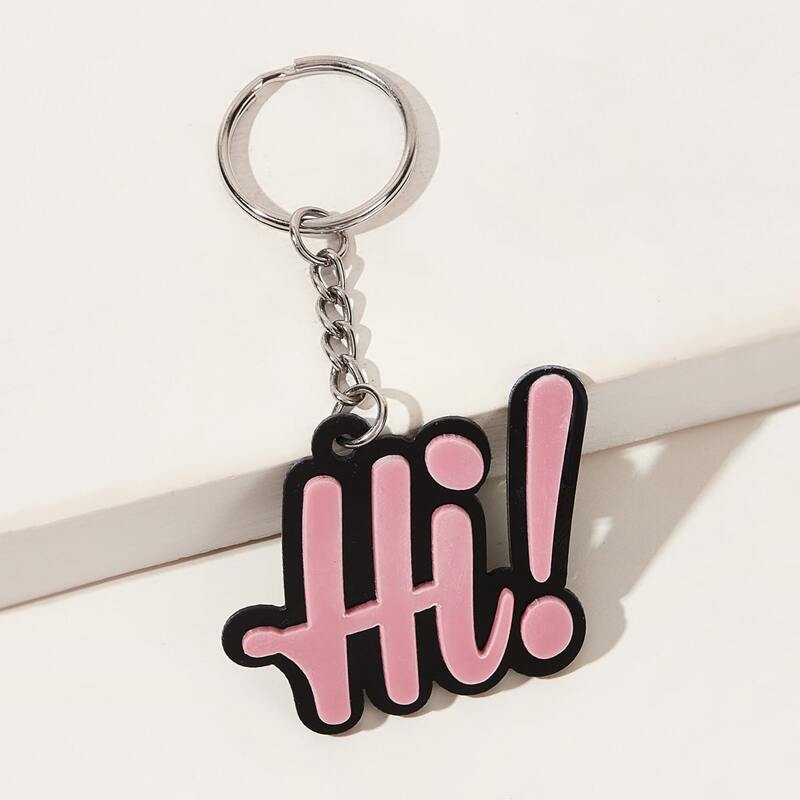 

Letter Charm Keychain, Multicolor