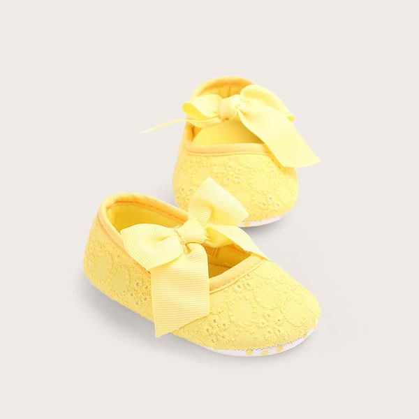 

Baby Girl Bow Decor Flats, Yellow