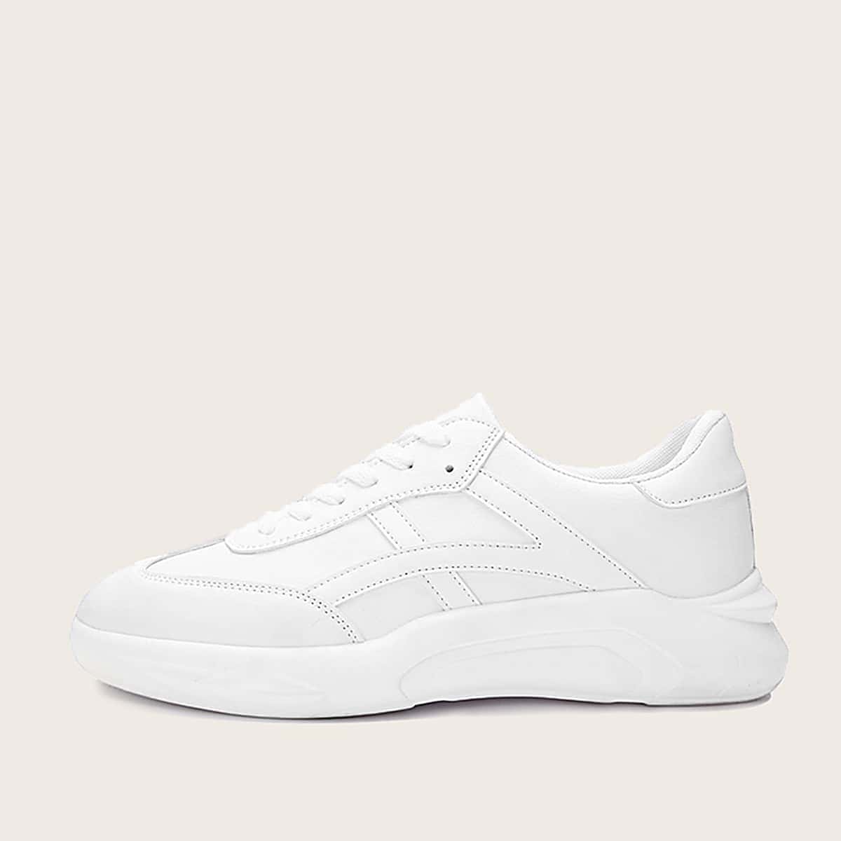 

Guys Lace-up Front Wide Fit Sneakers, White