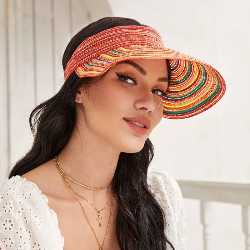

Colorful Visor Hat, Multicolor