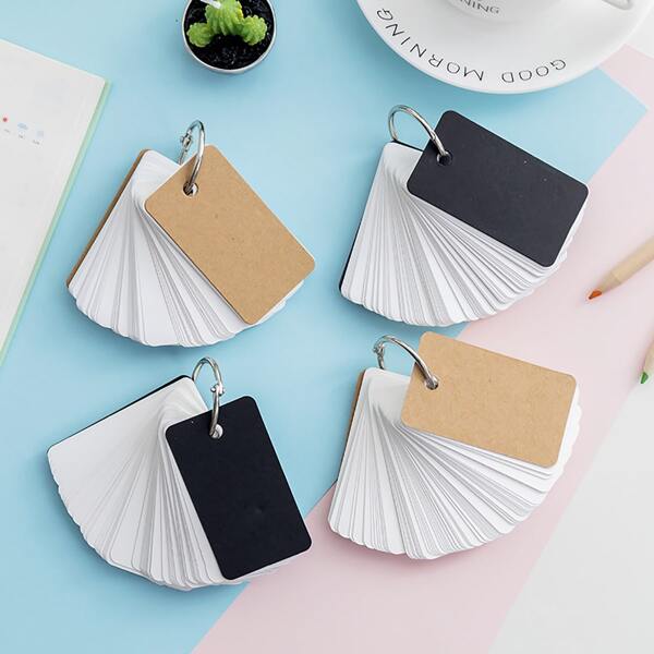 

1pack Plain Ring Memo Pad, Multicolor