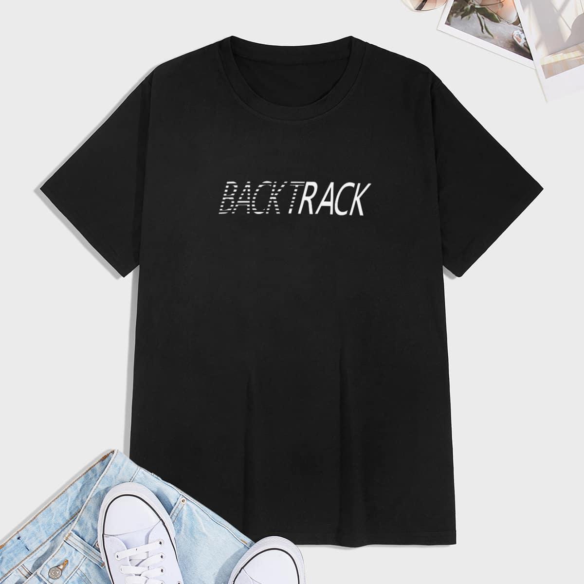 

Guys Letter Graphic Short Sleeve Tee, Black
