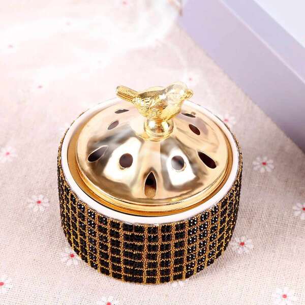 

Rhinestone Cover Incense Burner, Multicolor