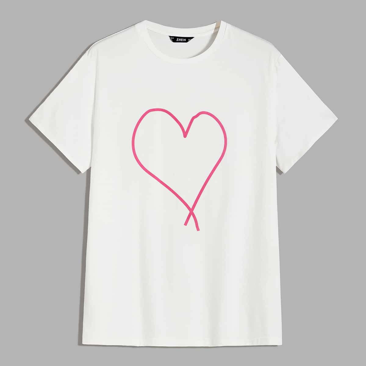

Guys Heart Print Tee, White