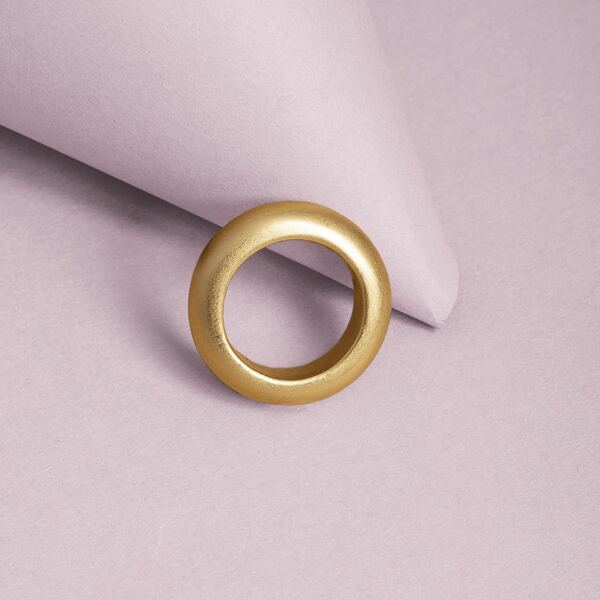 

Thick Satin Finish Ring, Gold