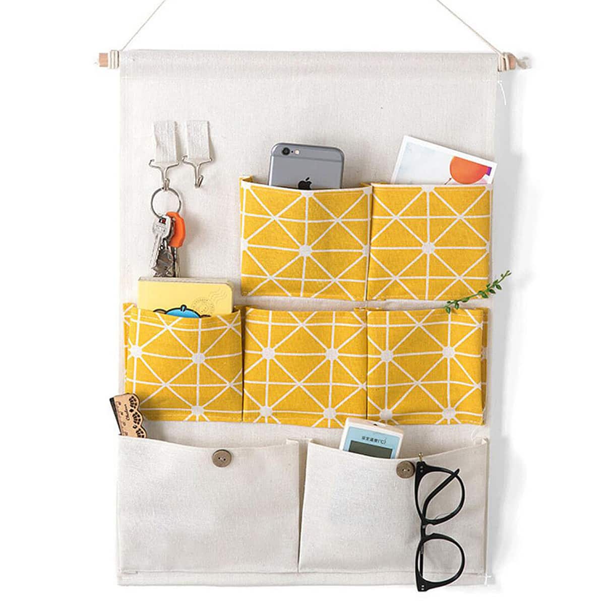 

1pc Geo Pattern Hanging Storage Bag, Multicolor