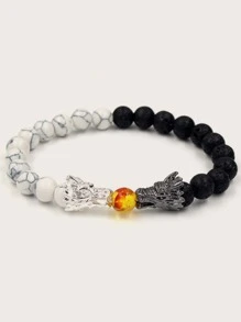 1 người đàn ông vòi trang trí đá đính cườm Bracelet - Nhiều màu - Xem 1