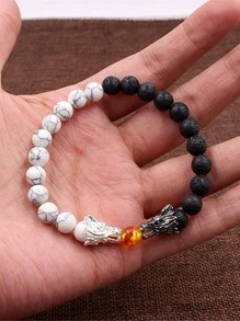 1 người đàn ông vòi trang trí đá đính cườm Bracelet - Nhiều màu - Xem 2