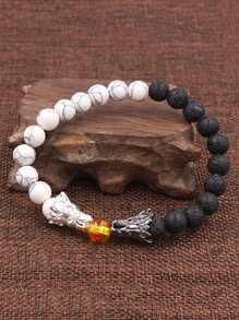 1 người đàn ông vòi trang trí đá đính cườm Bracelet - Nhiều màu - Xem 3