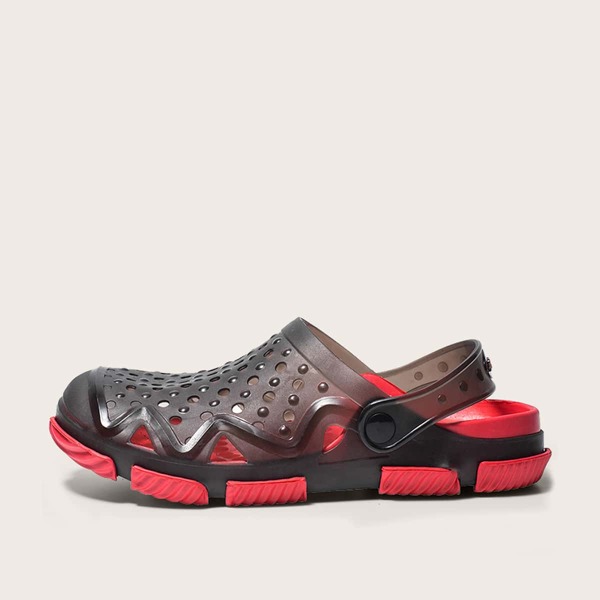 

Men Perforated Slingback Sandals, Black