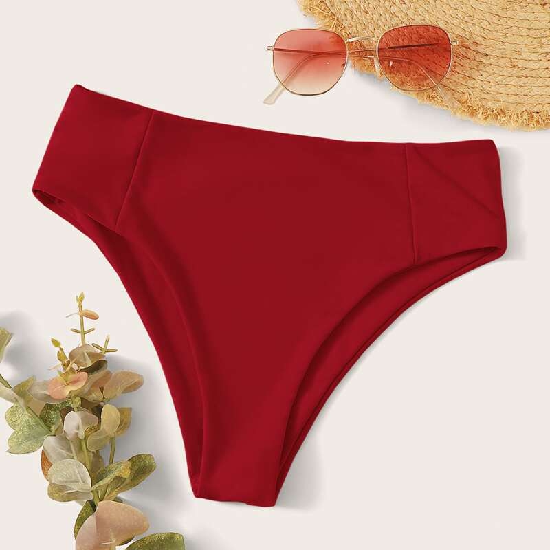 

High Waisted Bikini Panty, Red