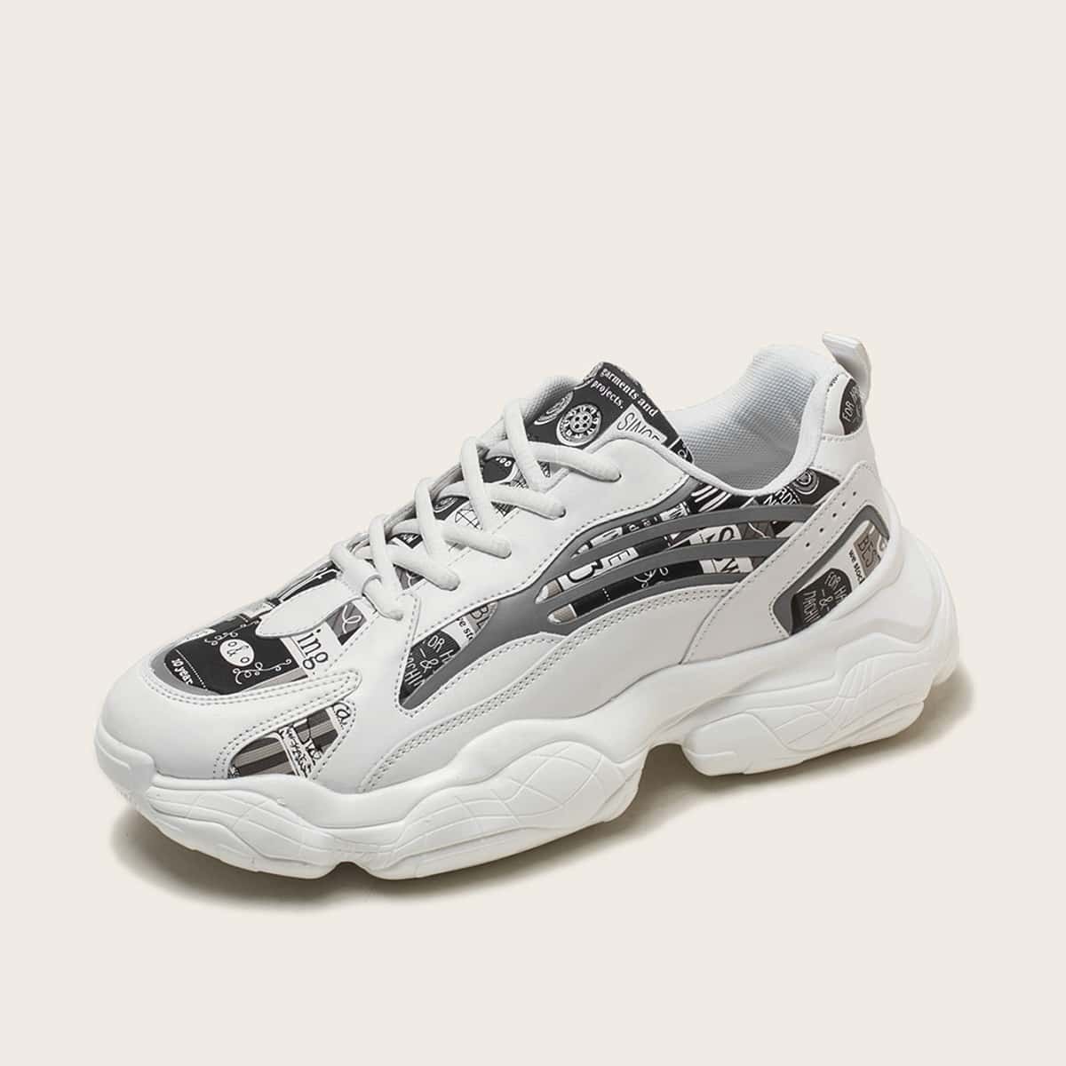 

Guys Lace-up Front Cartoon Graphic Sneakers, Multicolor