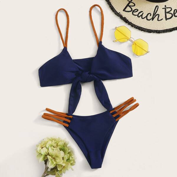 

Бикини с вырезами на плавках, Тёмно-синие