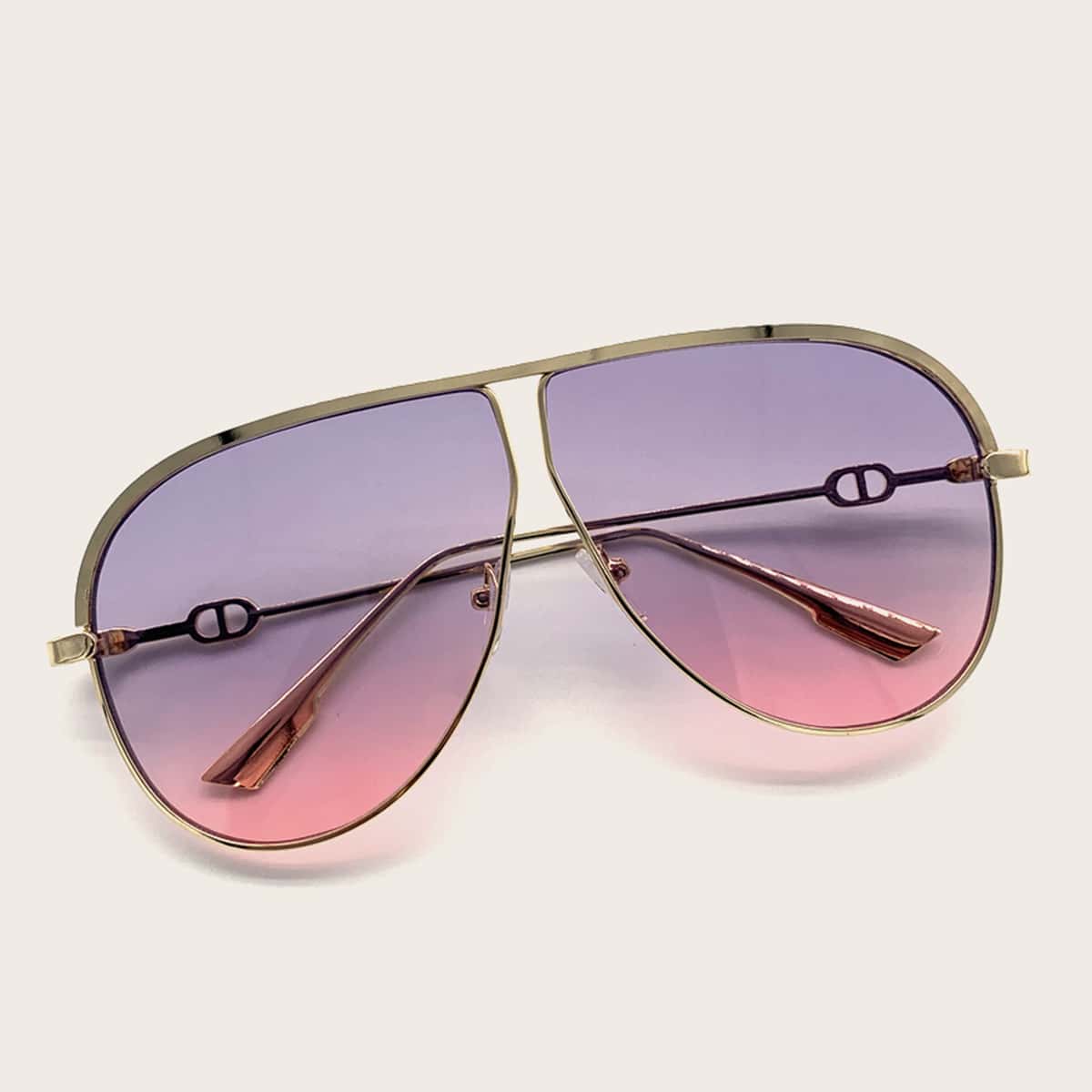 

Flat Top Metal Frame Aviator Sunglasses, Multicolor
