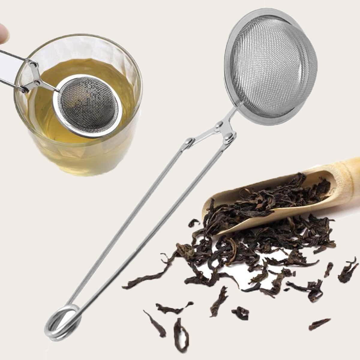 

Long Handle Tea Filter, Silver