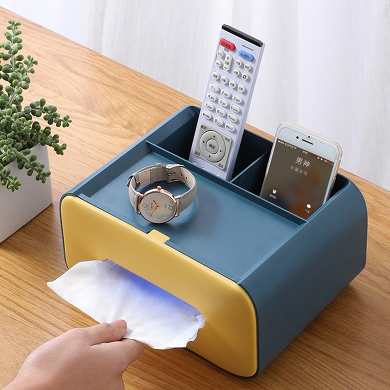 

1pc Multifunction Tissue Box, Multicolor