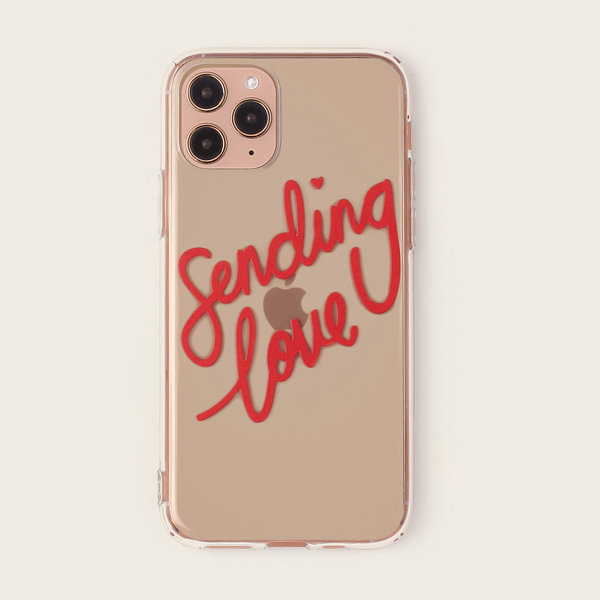 

Slogan Graphic Clear iPhone Case