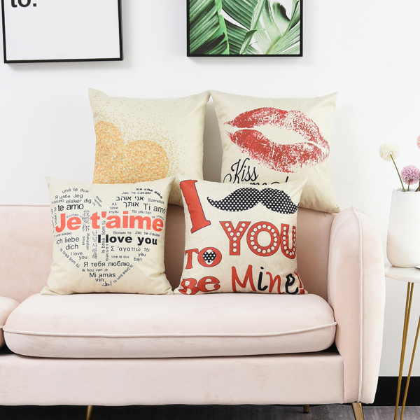

1pc Slogan Graphic Cushion Cover Without Filler, Multicolor