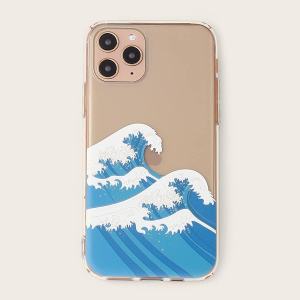 

Чехол для iPhone с узором волны, Синий