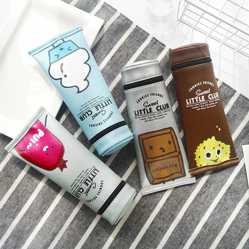 

1pc Cartoon Print Toothpaste Shaped Pen Case