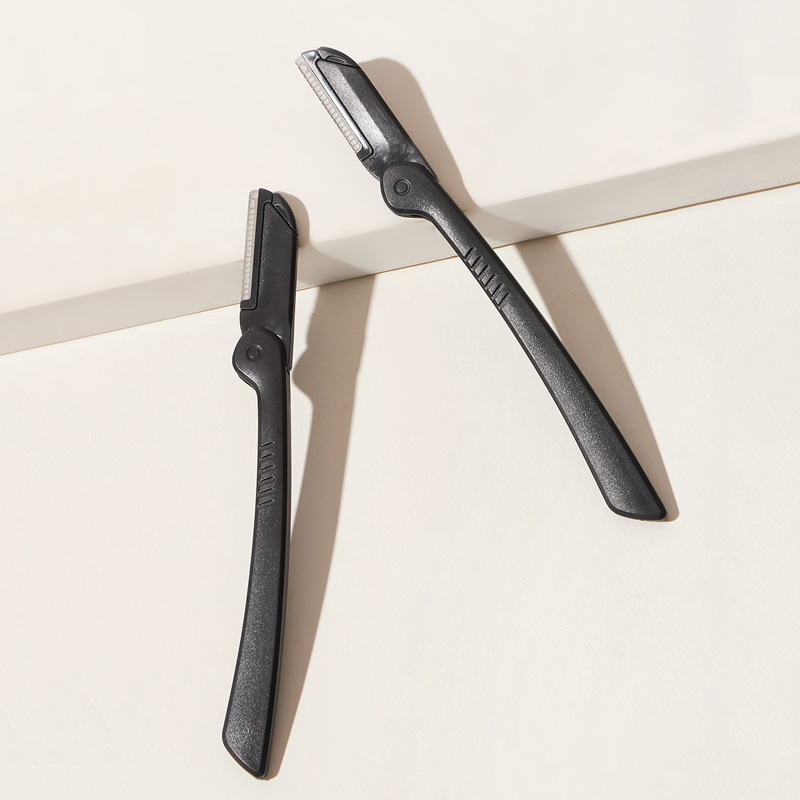 

2pcs Folding Eyebrow Knife, Black