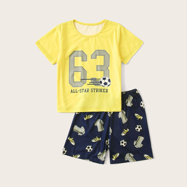 

Toddler Boys Soccer & Letter Graphic PJ Set, Multicolor