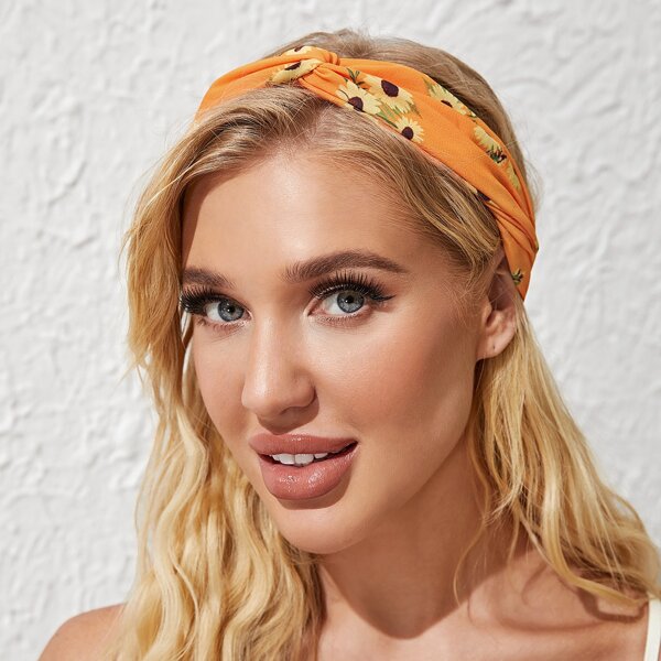 

Sunflower Print Headband, Yellow