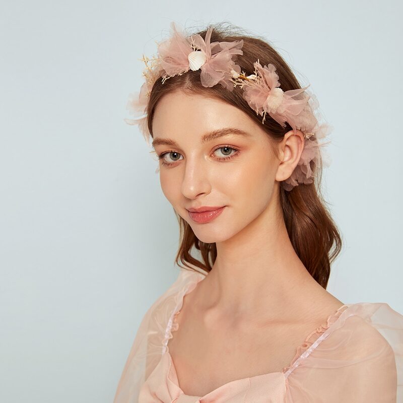 

Shell Decor Headband, Pink