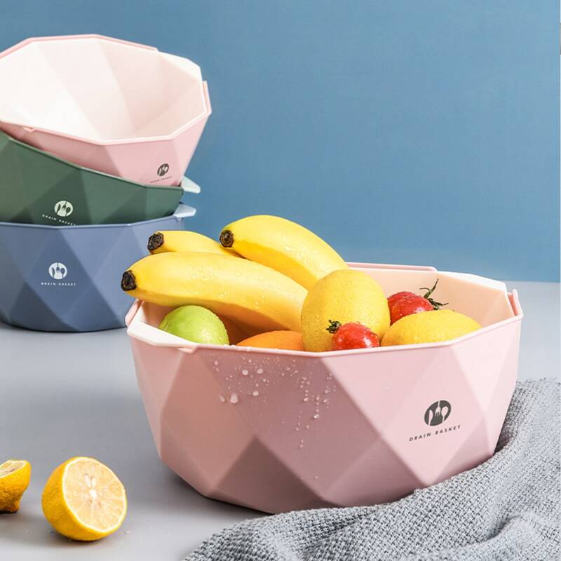 

1pc Double Layer Drain Basket, Multicolor