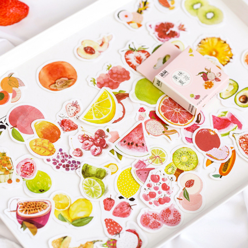

50pcs 1 Box Fruit Shaped Sticker