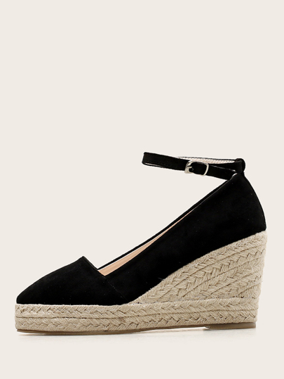 Ankle Strap Espadrille Wedges