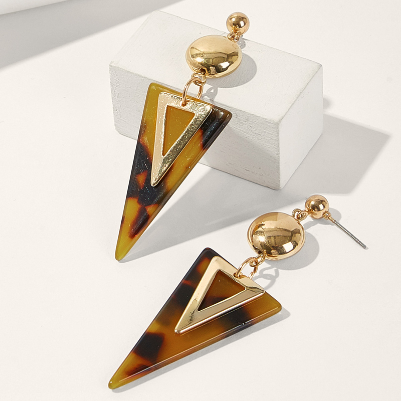 

1pair Hollow Out Geometric Design Drop Earrings, Multicolor