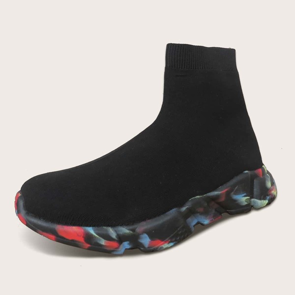 

Men Slip On Sock Sneakers, Black