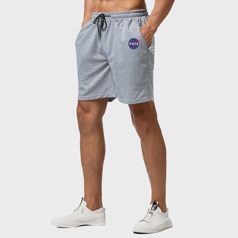 

Guys Letter Graphic Drawstring Shorts 7'', Grey