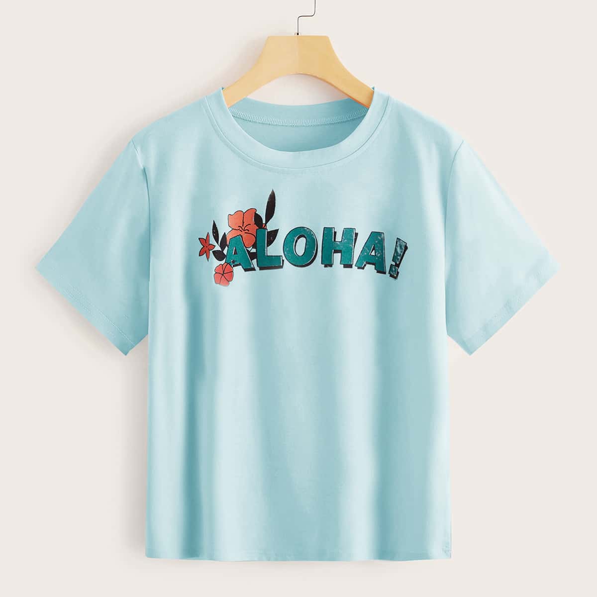 

Aloha Graphic Blue Tee