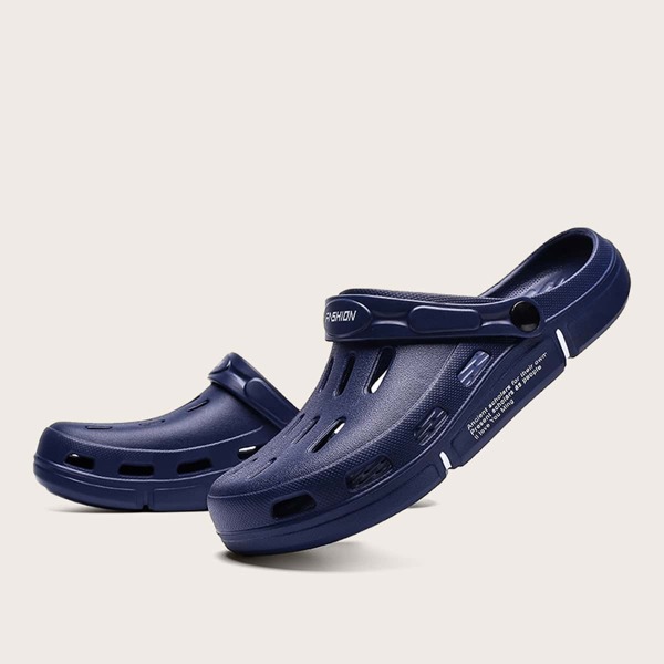

Men Letter Graphic Sandals, Blue