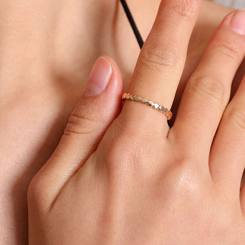 

1pc Round Cuff Ring, Gold